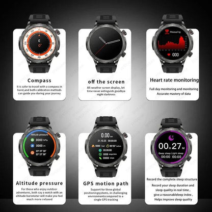 Smartwatch for men with fitness tracking, heart rate monitor, and customizable watch faces - Gadgets Bolt