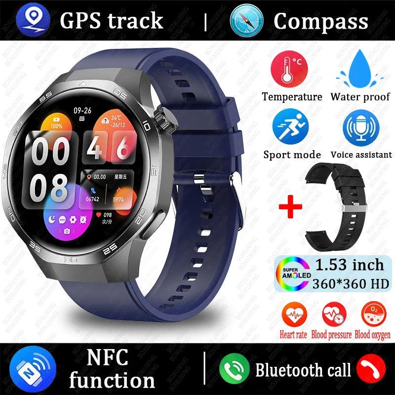 2025 GT5 Pro Smart Watch with Bluetooth call, GPS, and NFC features - Gadgets Bolt