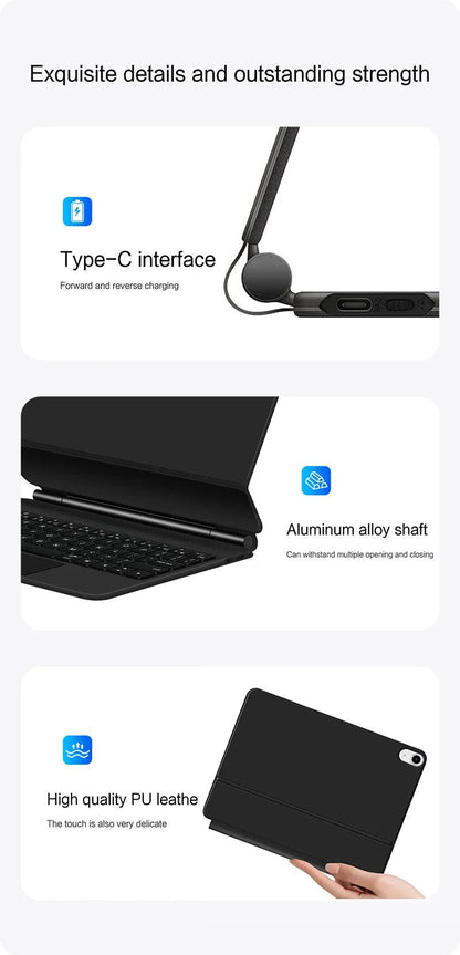 Magic Keyboard for iPad with backlit keys, multi-touch trackpad, and floating design - Gadgets Bolt