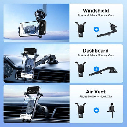 Wireless Car Charger, Car Phone Holder, Phone Mount, Wireless Charging Pad, Car Accessories, Mobile Holder