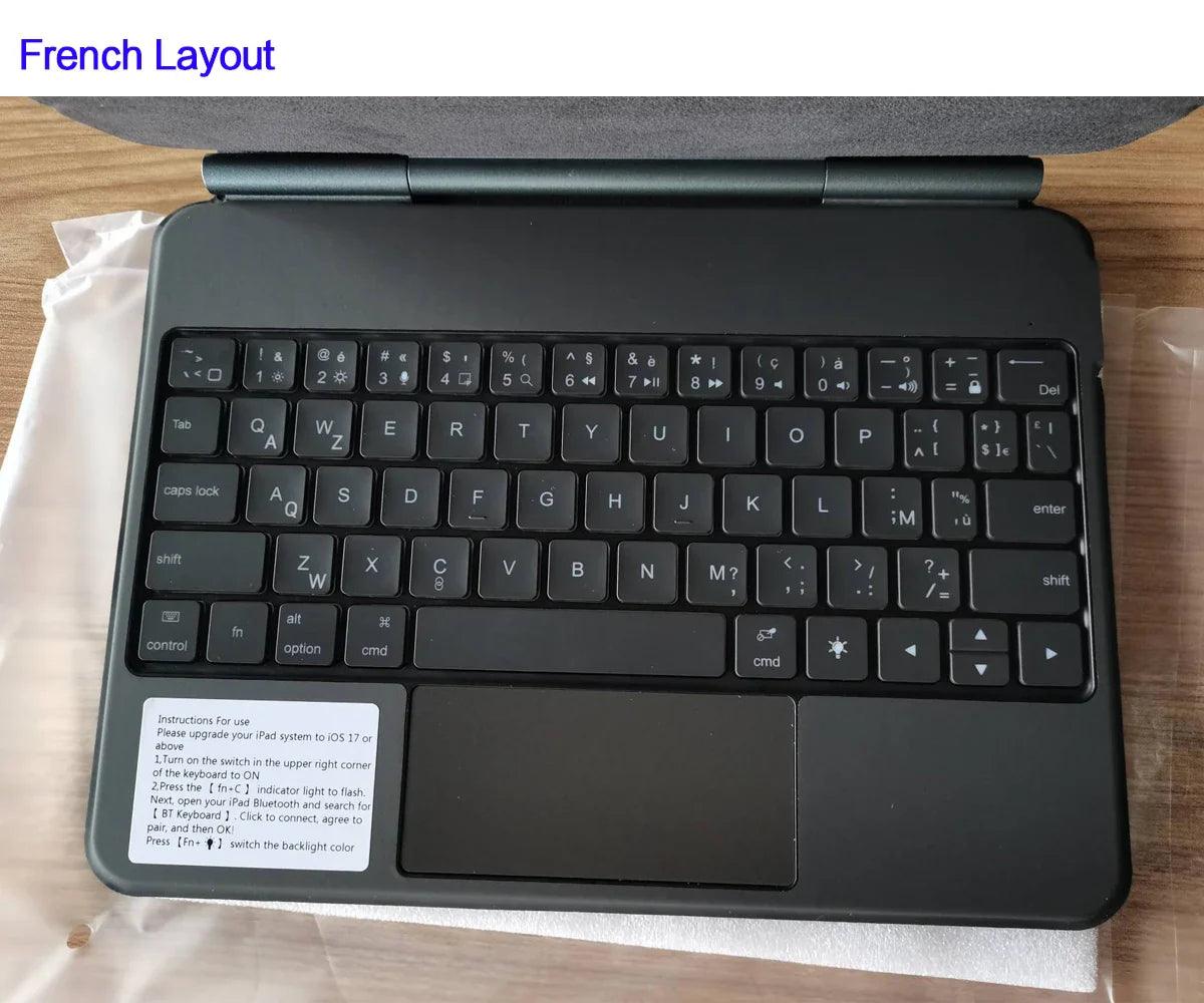 Magic Keyboard for iPad with backlit keys, multi-touch trackpad, and floating design - Gadgets Bolt