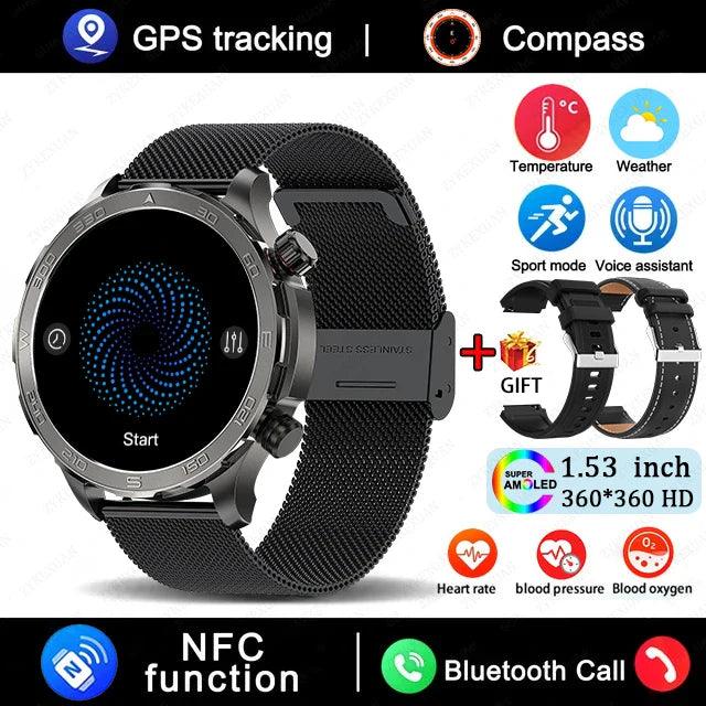 Smartwatch for men with fitness tracking, heart rate monitor, and customizable watch faces - Gadgets Bolt