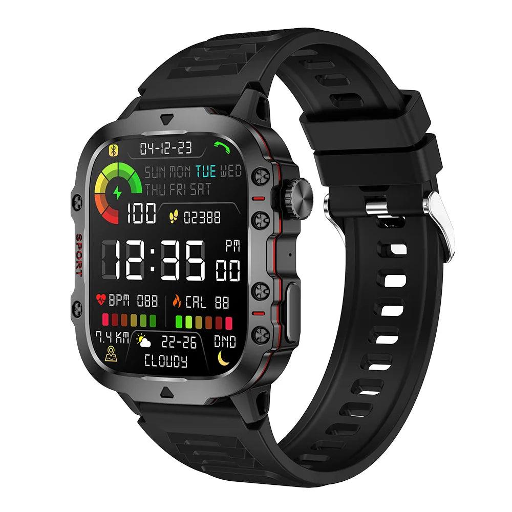 Waterproof smartwatch with fitness tracking, heart rate monitor, and customizable watch faces - Gadgets Bolt