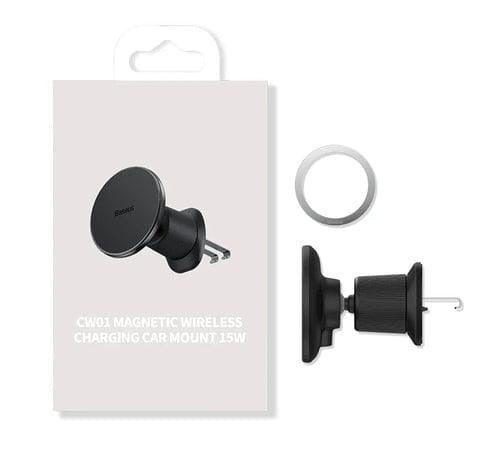 15W magnetic wireless car charger &amp; phone holder for fast charging on the go with secure, adjustable mount - Gadgets Bolt