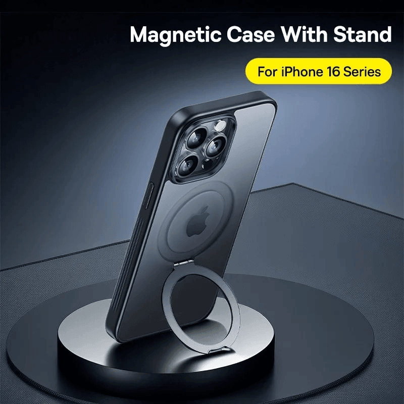 Magnetic Stand Case for iPhone 16, 15, 14, 13 Pro Max Plus